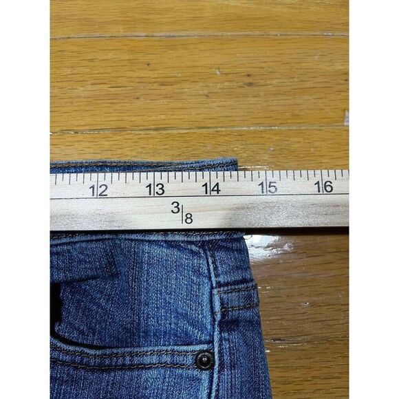 Boston Proper Jeans Womens Size 4 Blue Low Rise Straight Capri Denim Cottagecore - Picture 6 of 7